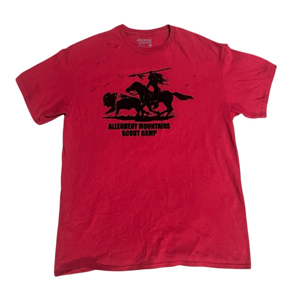 American Highway Allegheny Mountains Camp Tee Womens Size Large
